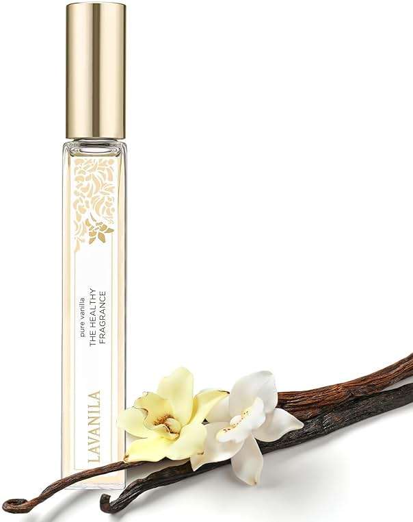 Lavanila Pure Vanilla Perfume for Women, Travel Size Roller 0.32 Fl Oz – Clean Vanilla Perfume, Long Lasting Women’s Eau de Parfum with Madagascar Vanilla – Natural Fragrance, Women’s Fragrances - Image 1