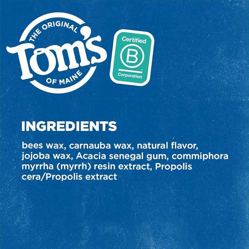 Tom's of Maine Naturally Waxed Antiplaque Flat Dental Floss, Spearmint, 32 Yards - Image 6