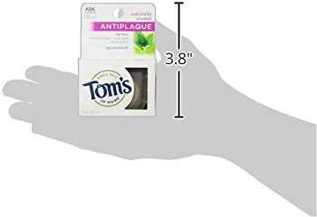 Tom's of Maine Naturally Waxed Antiplaque Flat Dental Floss, Spearmint, 32 Yards - Image 8