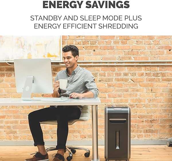 Fellowes Powershred 99Ci 18-Sheet 100% Jam-Proof Heavy Duty Crosscut Paper Shredder Machine for Office and Home, Black/Gray 3229912 - Image 7