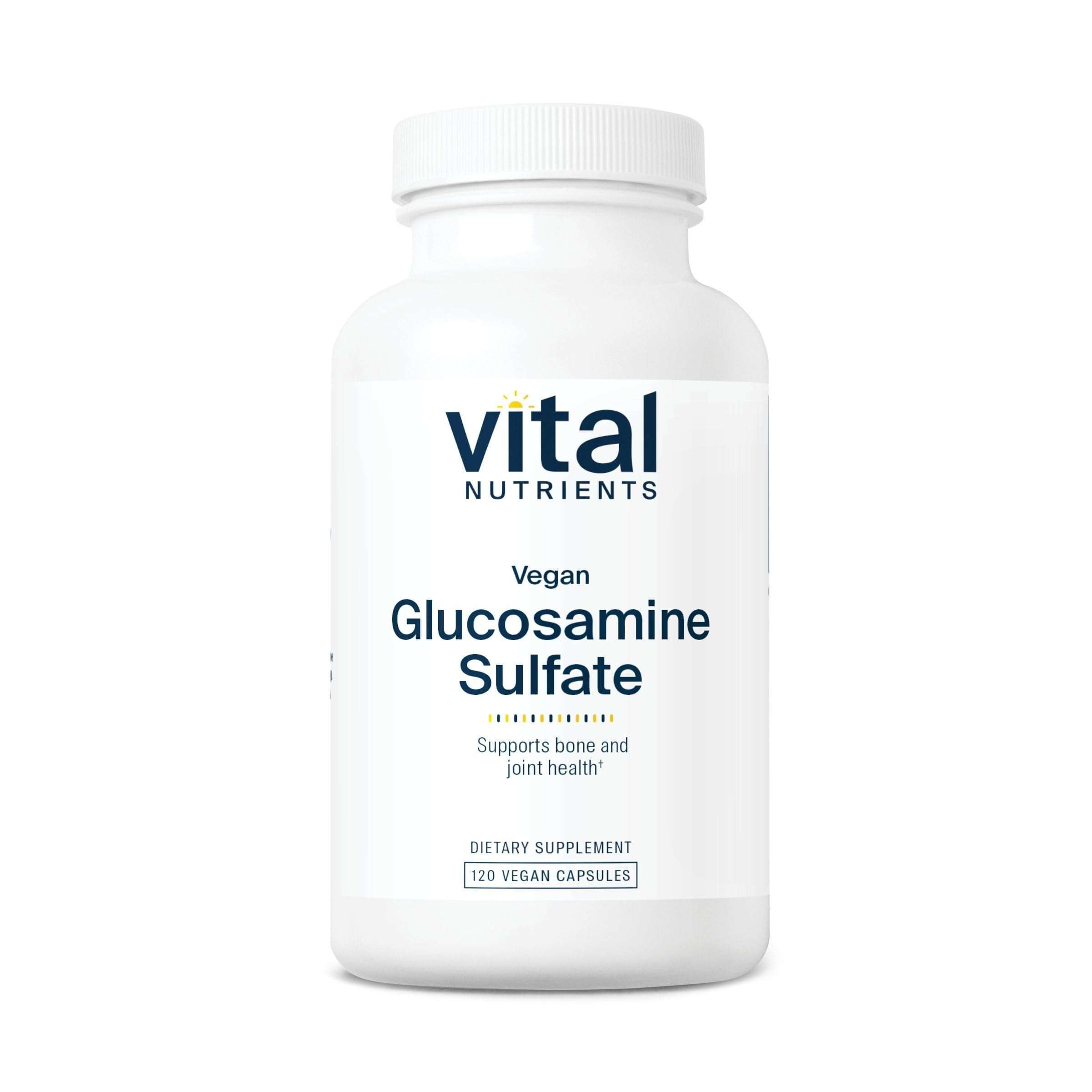 Vital Nutrients Vegan Glucosamine Sulfate 750mg - Healthy Cartilage, Mobility, and Joint Support Supplement - Vegetable Source of Glucosamine - Gluten, Dairy, Soy Free - Non-GMO - 60 Capsules - Image 1