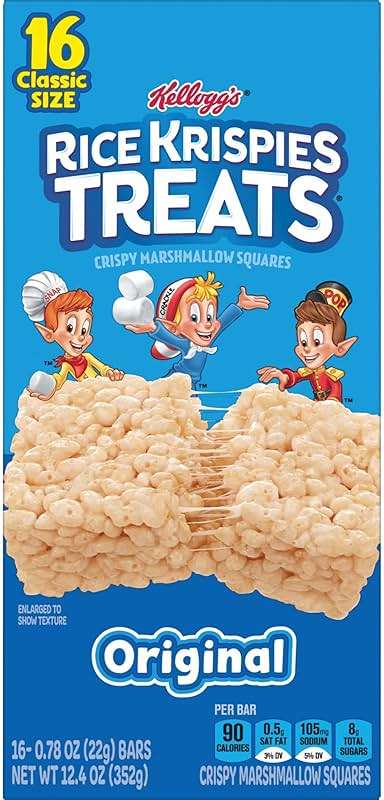 Rice Krispies Treats Marshmallow Snack Bars, Kids Snacks, School Lunch, Value Pack, Original (6 Boxes, 96 Bars) - Image 8