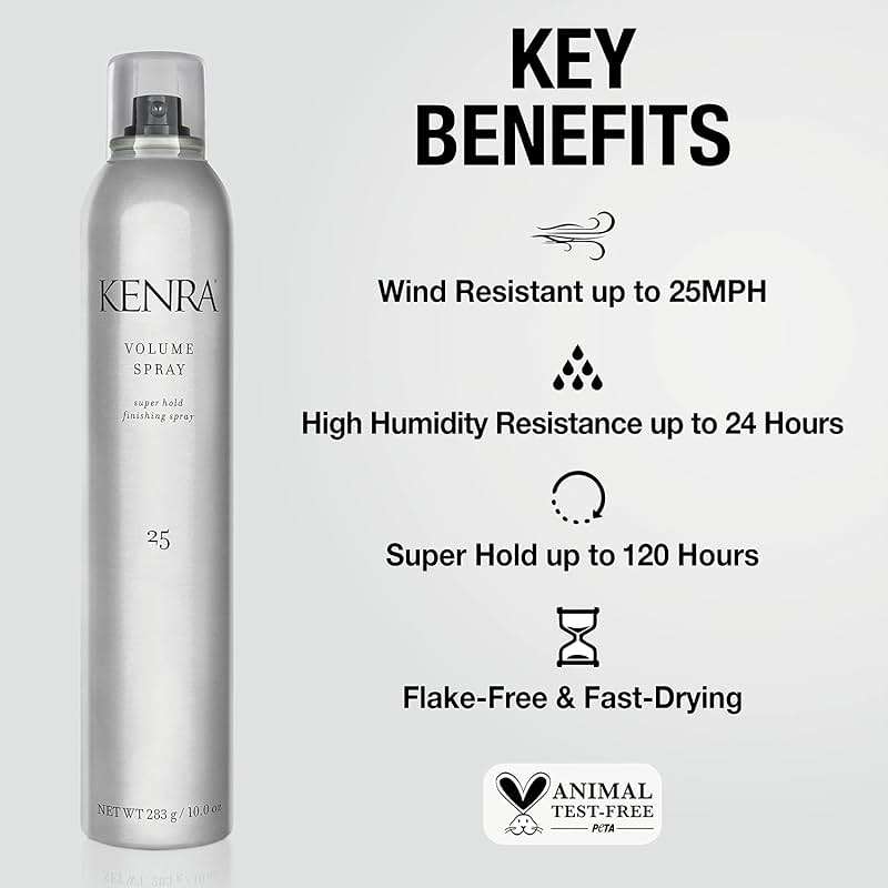 Kenra Volume Spray 25 | Super Hold Finishing & Styling Hairspray | Flake-free & Fast-drying | Wind & Humidity Resistance | All Hair Types - Image 2