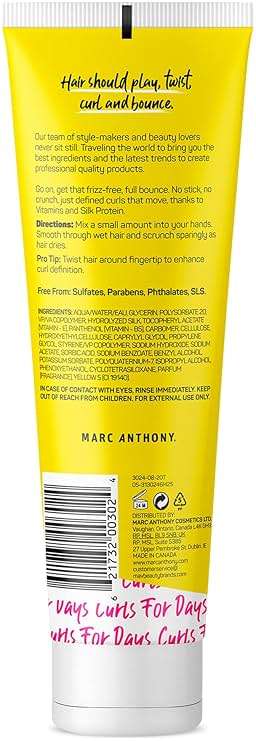 Marc Anthony Curl Defining Hair Styling Lotion for Curly Hair, Strictly Curls - Long Lasting Moisturizing Lightweight Gel for Maximum Curl Definition, Bounce & Shine - Styling Product Reduces Frizz - Image 2
