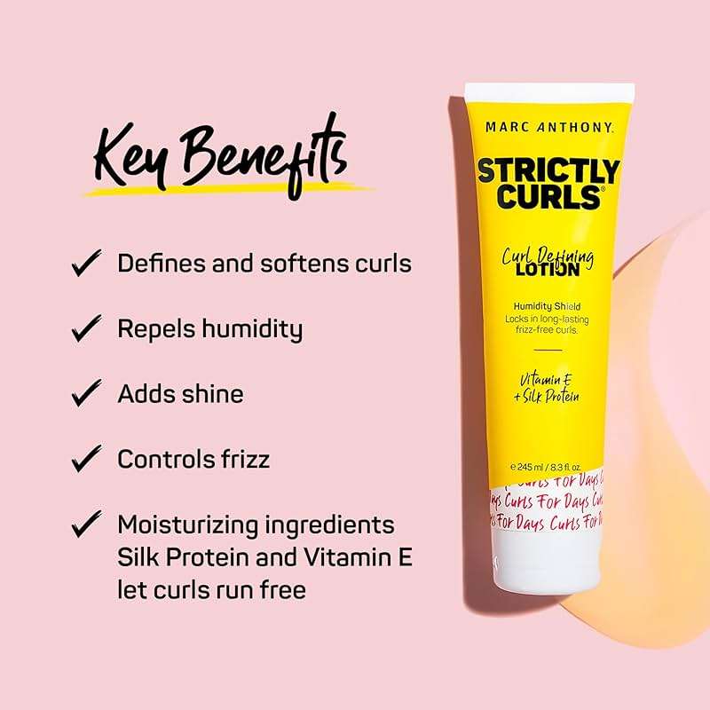 Marc Anthony Curl Defining Hair Styling Lotion for Curly Hair, Strictly Curls - Long Lasting Moisturizing Lightweight Gel for Maximum Curl Definition, Bounce & Shine - Styling Product Reduces Frizz - Image 3