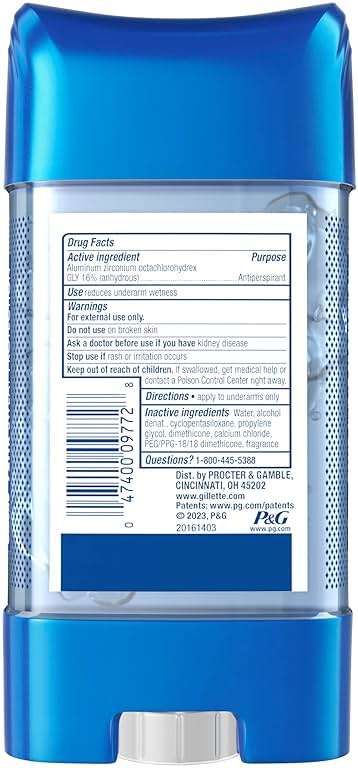 Gillette Anti-Perspirant Deodorant Clear Gel, Cool Wave 3.8 oz - Image 9