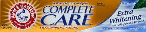 ARM & HAMMER Complete Care Toothpaste, Teeth Whitening Toothpaste, Fluoride, Whole Mouth Protection, Fresh Mint Flavor, 6.0 oz (Pack of 1) - Image 2