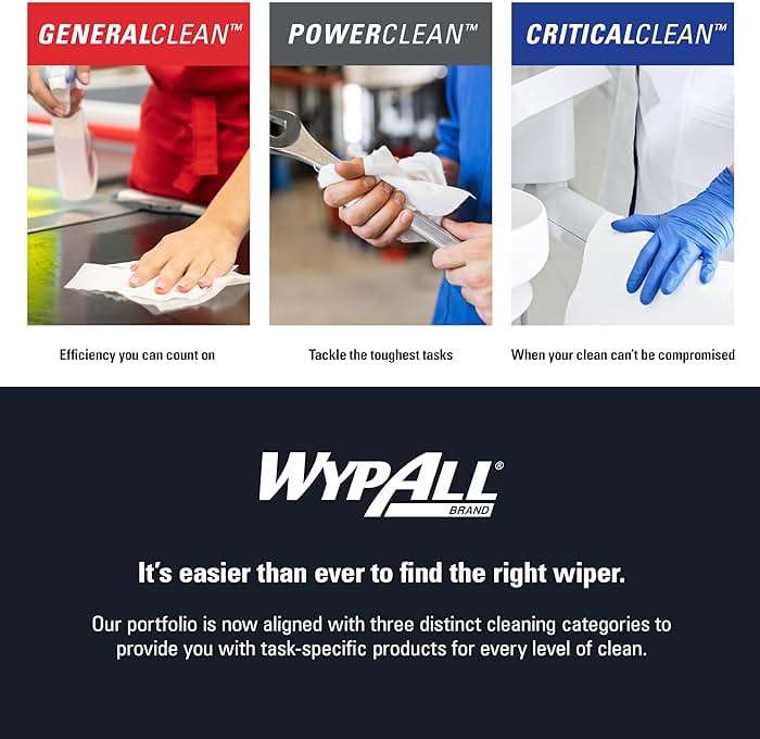 WypAll PowerClean ProScrub Heavy Duty Wet Towels (58310), Dual Action Cleaning, Large 9.5" x 12" Wipes, Canister Included (8 Canisters of 50 Sheets, 400 Sheet Total) - Image 10