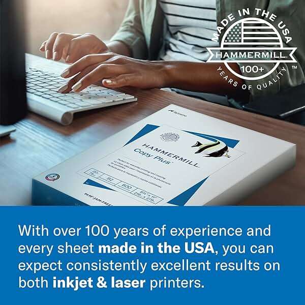 Hammermill Printer Paper, Premium Color 32 lb Copy Paper, 8.5 x 11-1 Ream (500 Sheets) - 100 Bright, Made in the USA, white (102630) - Image 7