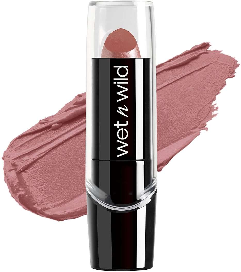 wet n wild Silk Finish Lipstick, Hydrating Rich Buildable Lip Color, Formulated with Vitamins A,E, & Macadamia for Ultimate Hydration, Cruelty-Free & Vegan - Dark Pink Frost - Image 1