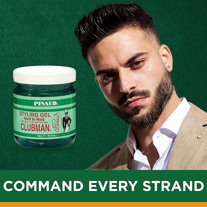 Clubman Pinaud Hair Styling Gel - Hard to Hold & High Shine Hair Gel for Men, Alcohol-Free Formula, Men's Grooming, 16 oz - Image 2