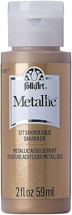 FolkArt Metallic Acrylic Paint in Assorted Colors (2 oz), 577, Sashara Gold - Image 1
