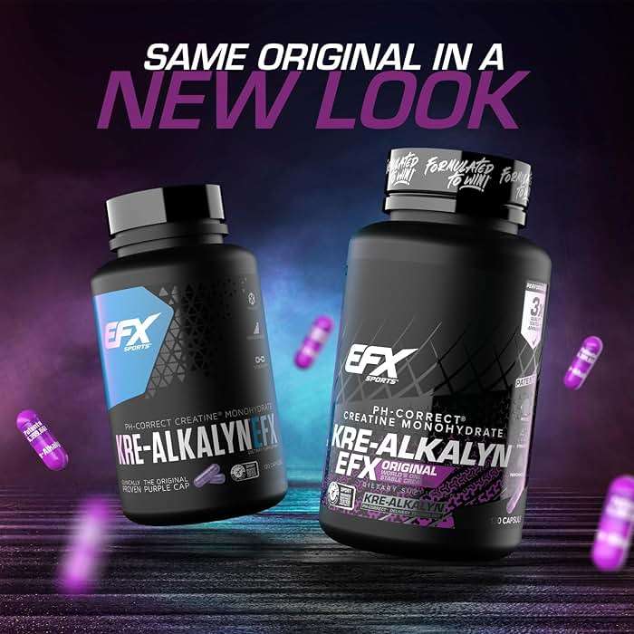 EFX Sports Kre-Alkalyn EFX | pH Correct Creatine Monohydrate Pill Supplement | Strength, Muscle Growth & Performance | 60 Servings, 120 Capsules - Image 2
