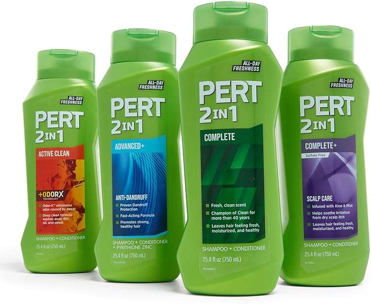 PERT 2 in 1 Complete Clean Shampoo and Conditioner - Mens Shampoo for Daily Use - Hair Conditioner for Men - Removes Dirt, Oil, and Build Up - 25.4 oz - Image 5