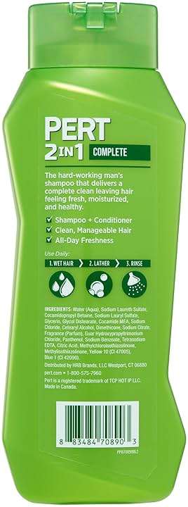 PERT 2 in 1 Complete Clean Shampoo and Conditioner - Mens Shampoo for Daily Use - Hair Conditioner for Men - Removes Dirt, Oil, and Build Up - 25.4 oz - Image 6