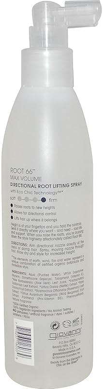 GIOVANNI Root 66 Max Volume Lifting Hair Spray - Lift Volumizing Spray to Thicken & Style Fine Hair, Increases Body & Shine, Weightless Texture, Color Safe, Paraben-Free, Cruelty-Free - 8.5 fl oz - Image 2