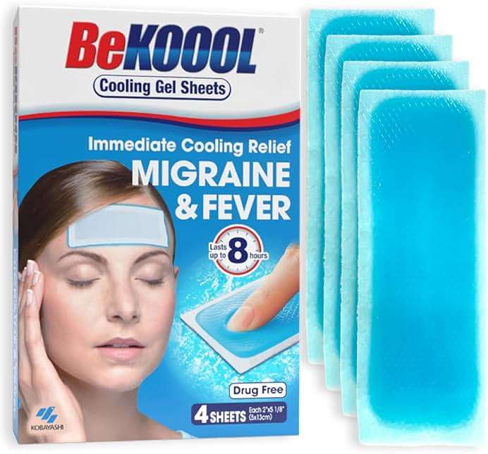 BeKOOOL Migraine Gel Sheets - 4 Count - Image 1