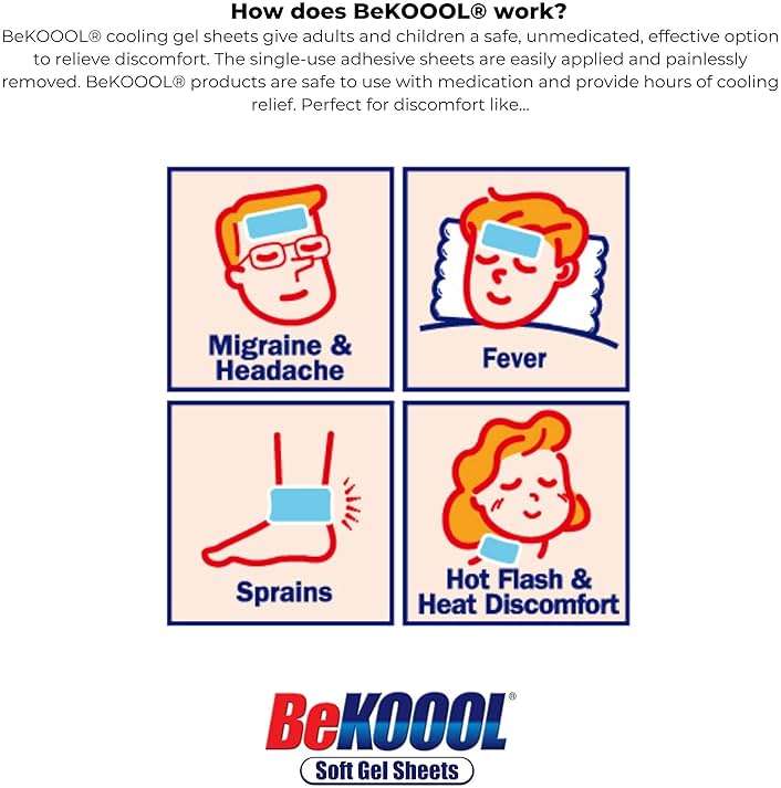 BeKOOOL Migraine Gel Sheets - 4 Count - Image 13