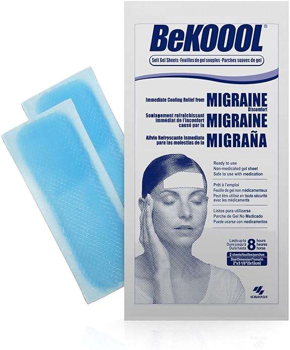 BeKOOOL Migraine Gel Sheets - 4 Count - Image 3