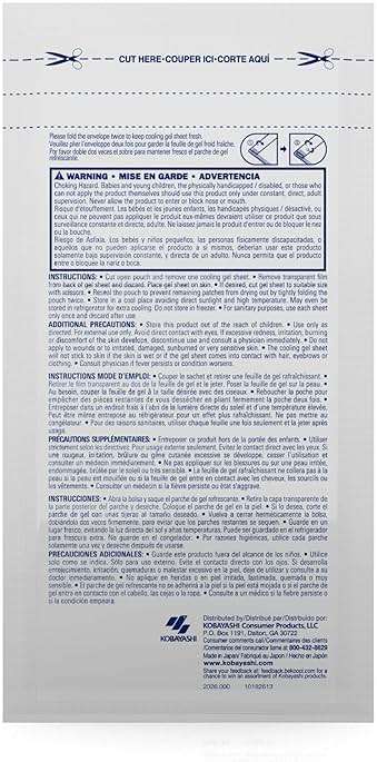 BeKOOOL Migraine Gel Sheets - 4 Count - Image 5