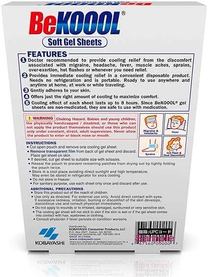 BeKOOOL Migraine Gel Sheets - 4 Count - Image 7