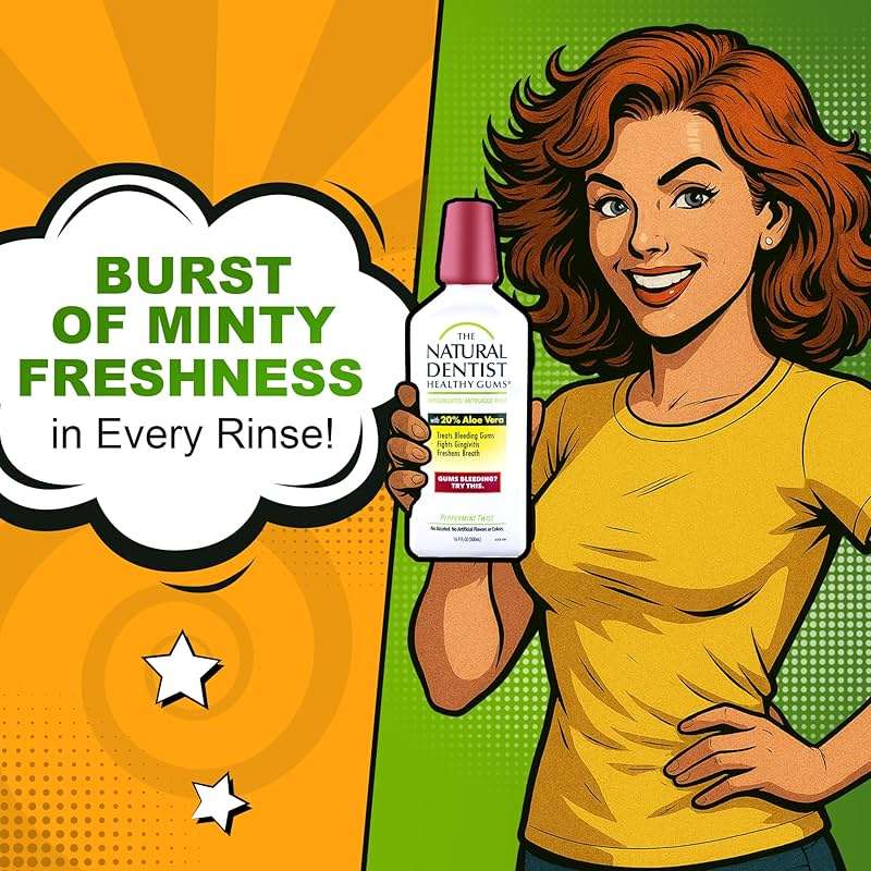 The Natural Dentist Peppermint Twist Mouthwash, No Alcohol & No Fluoride, Plant-Based Daily Rinse that Refreshes & Comforts the Mouth, 16.9 fl oz - Image 5
