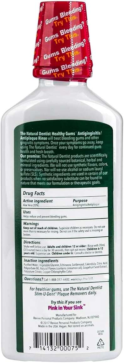 The Natural Dentist Peppermint Twist Mouthwash, No Alcohol & No Fluoride, Plant-Based Daily Rinse that Refreshes & Comforts the Mouth, 16.9 fl oz - Image 8