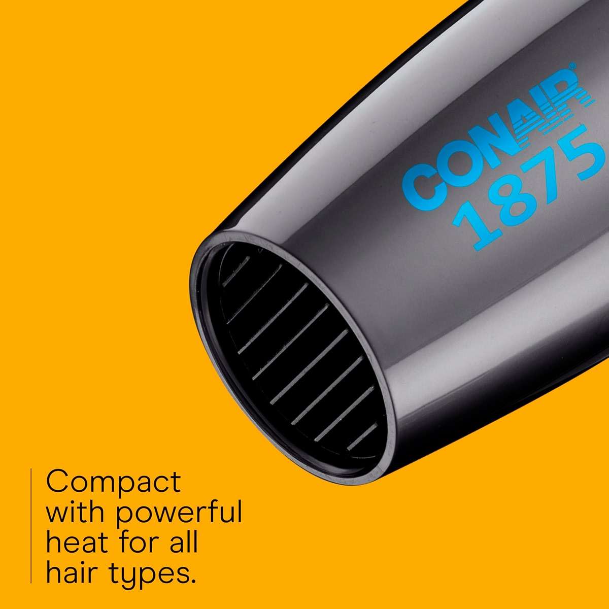 Conair 1875 Watt Travel Hair Dryer | Dual Voltage Folding Handle Travel Hair Dryer For All Hair Types, Gray, 124TLN - Image 6