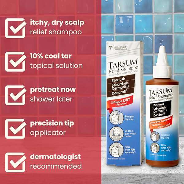 Tarsum Extra Strength Psoriasis Shampoo - Coal Tar Shampoo and Conditioner for Scalp Psoriasis, Seborrheic Dermatitis, Severe Dandruff, & Eczema - Exfoliating Relief for Flaky, & Itchy Scalp (8 oz) - Image 2