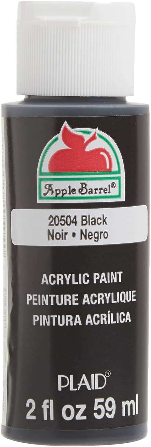 Apple Barrel Acrylic Paint in Assorted Colors (2 Ounce), 20504 Black - Image 1