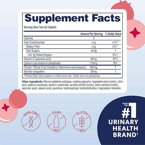 AZO Cranberry Pills for Urinary Tract Health for Women and Men, Adult Cranberry Supplement, Sugar-free, Non-GMO, 50 Caplets - Image 6