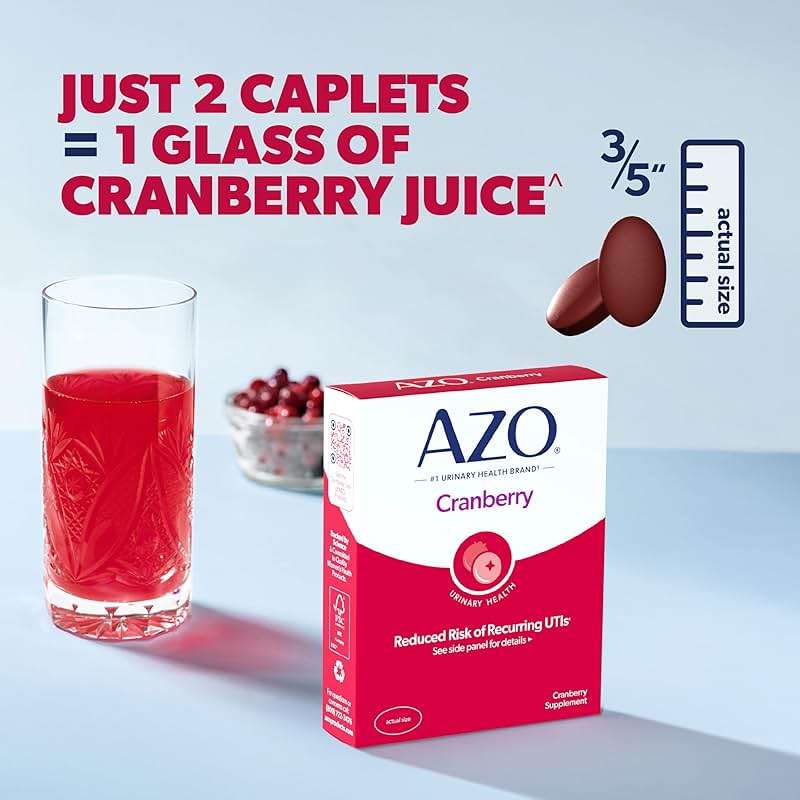 AZO Cranberry Pills for Urinary Tract Health for Women and Men, Adult Cranberry Supplement, Sugar-free, Non-GMO, 50 Caplets - Image 7