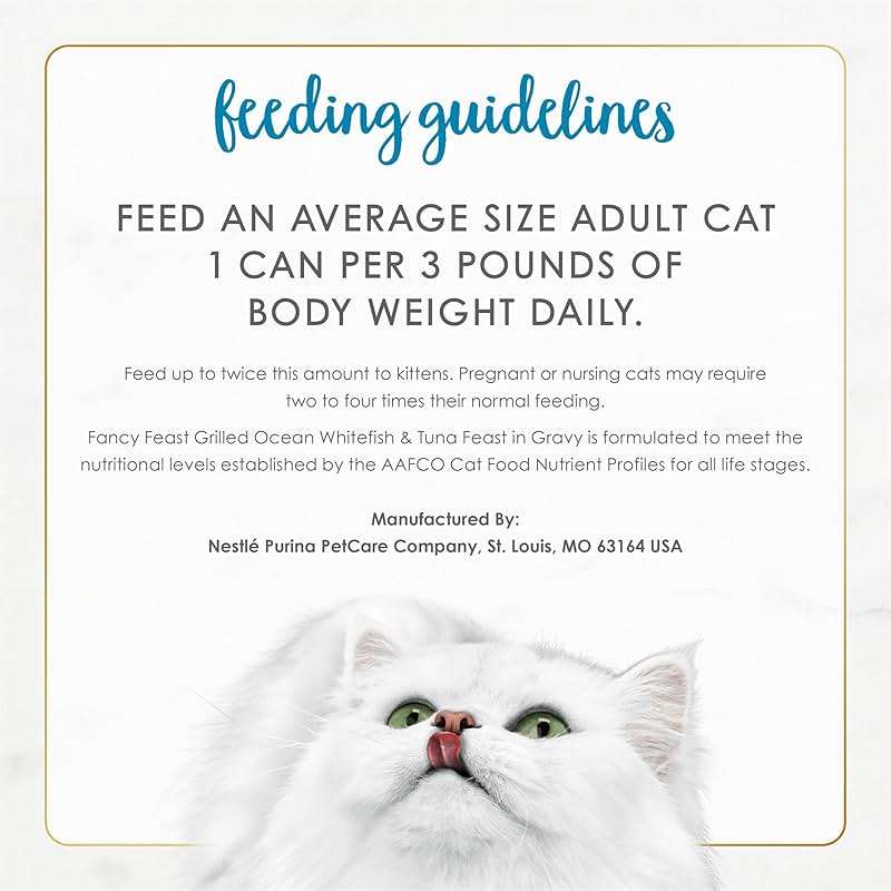 Purina Fancy Feast Grilled Wet Cat Food Ocean Whitefish and Tuna Feast in Wet Cat Food Gravy - (Pack of 24) 3 oz. Cans - Image 8