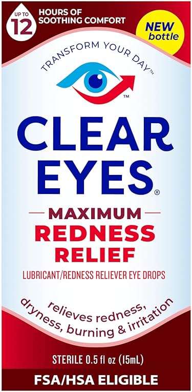 Clear Eyes | Maximum Redness Relief Eye Drops | 0.5 FL OZ - Image 1
