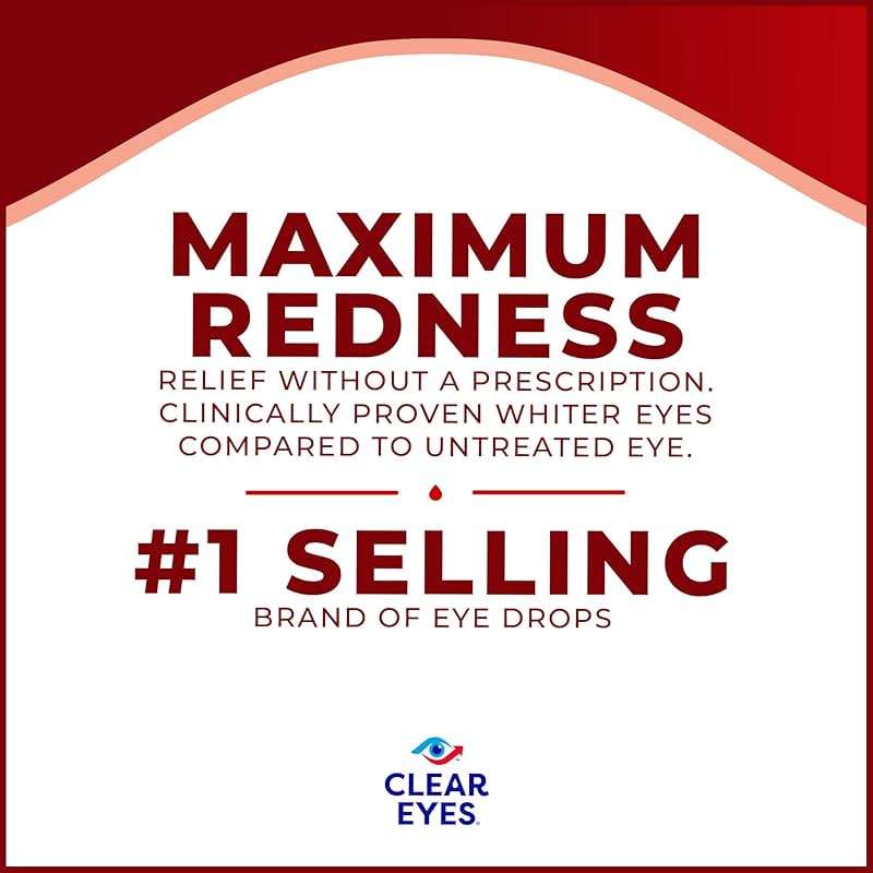 Clear Eyes | Maximum Redness Relief Eye Drops | 0.5 FL OZ - Image 3