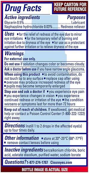 Clear Eyes | Maximum Redness Relief Eye Drops | 0.5 FL OZ - Image 8