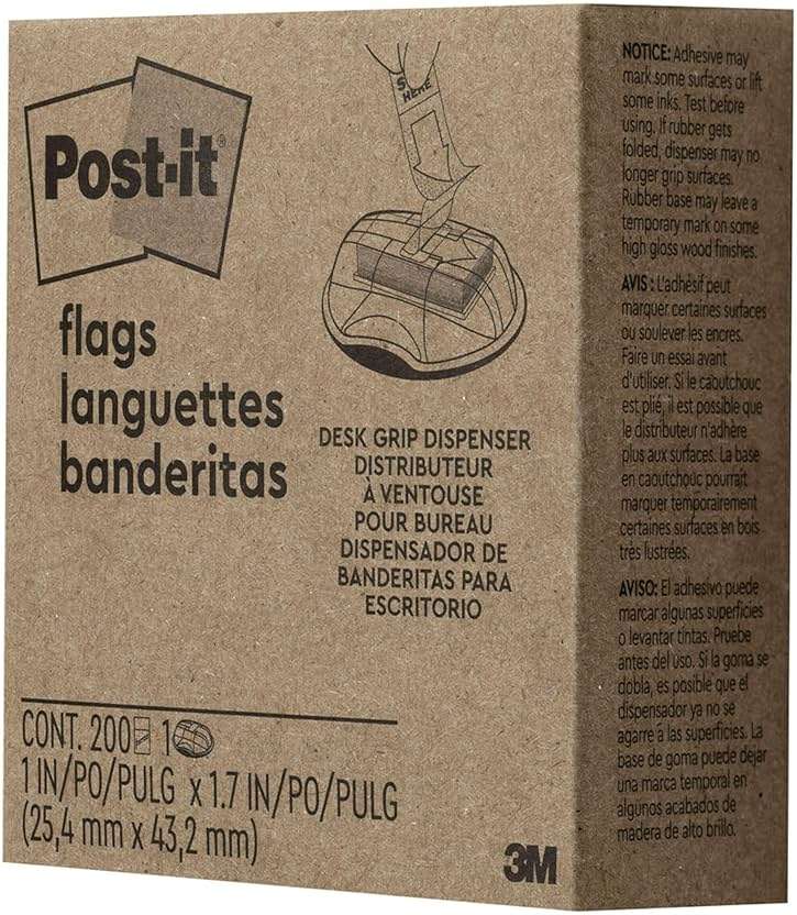Post-it Message Flags, Sign and Date 1 in. x 1.7 in., One Dispenser with 200 -Count Green Sticky Tabs Per Dispenser (200 Flags Total) - Image 8