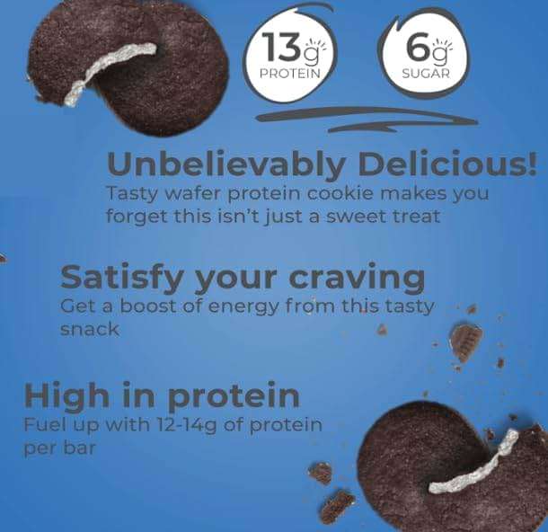 Power Crunch Protein Energy Wafer Bars, Cookies and Creme, 1.4 Ounce (12 Count) - Image 2