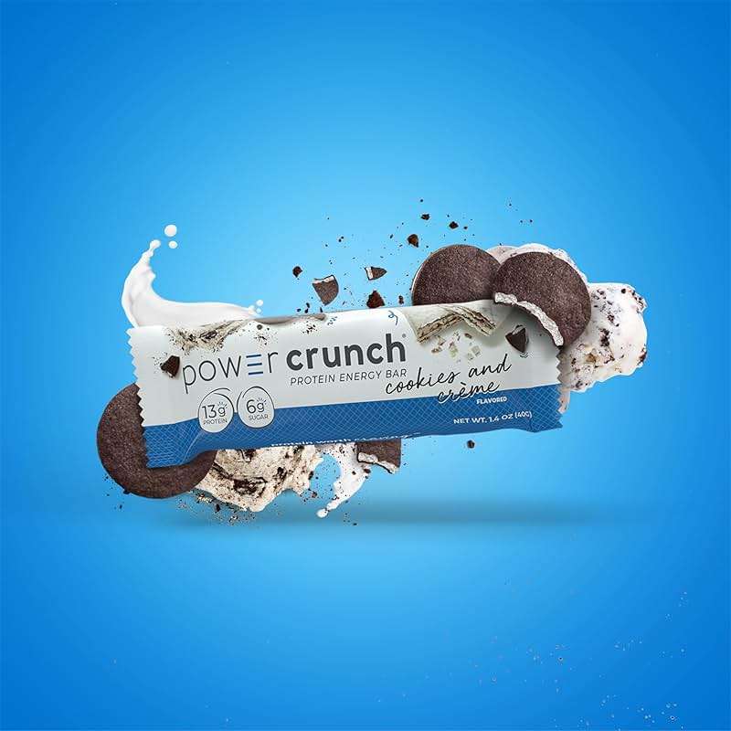 Power Crunch Protein Energy Wafer Bars, Cookies and Creme, 1.4 Ounce (12 Count) - Image 6