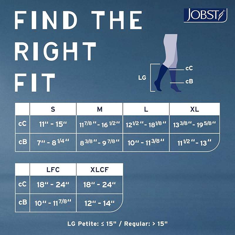 JOBST Relief Knee High Graduated Compression Socks, 30-40 mmHg - Comfortable Unisex Design - Closed Toe, Black, Large - Image 5