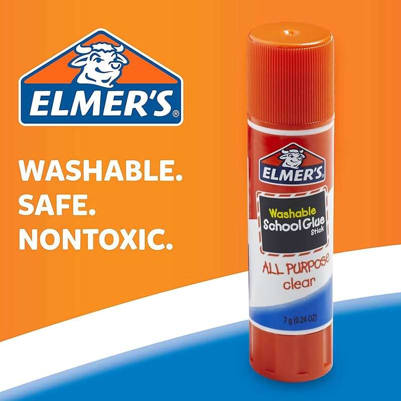 Elmer's All Purpose School Glue Sticks, Acid-Free and Washable, Clear, 7 Grams, 30 Count - Craft Projects, Poster, Classroom Supplies, #1 Teacher Brand - Image 5