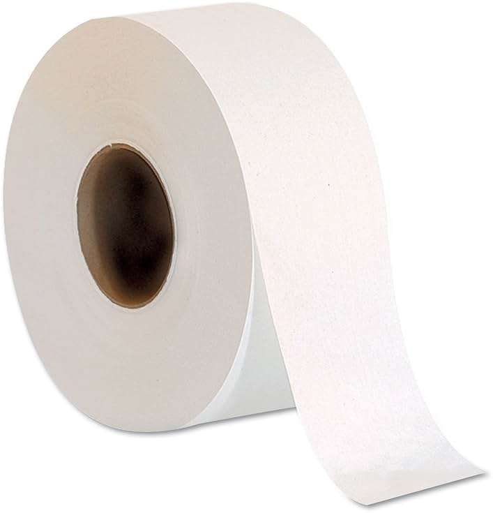 Georgia-Pacific Pacific Blue Basic 1-Ply Jumbo Jr. 9'' Toilet Paper by GP PRO (GEORGIA-PACIFIC), 13718, 2,000 Linear Feet Per Roll, 8 Rolls Per Case - Image 1