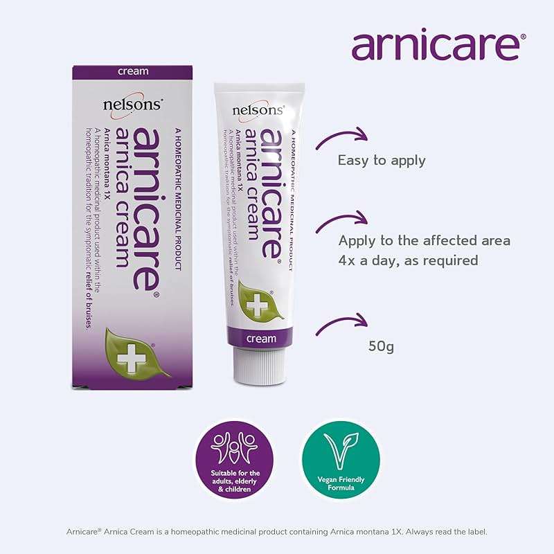Nelsons Arnicare, Arnica Cream, Homeopathic Remedies, for Bruise Relief, Apply to Skin, Suitable for Adults, The Elderly & Children, 50 gr - Image 4