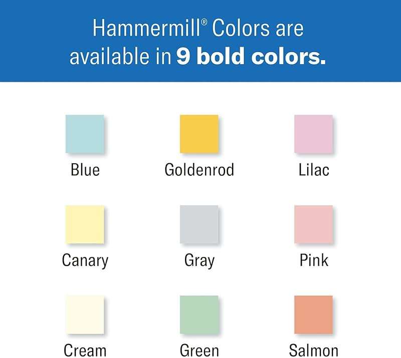 Hammermill Colored Paper, 20 lb Blue Printer Paper, 8.5 x 11 - Made in the USA, Pastel Paper, 103309R - 1 Ream (500 Sheets) - Image 3