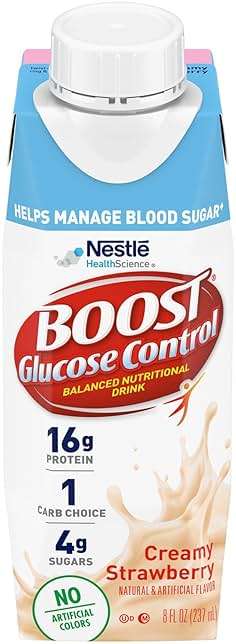 BOOST Glucose Control Ready to Drink Nutritional Drinks, Creamy Strawberry, 8 fl oz Carton (4 x 6 Packs) - Image 1