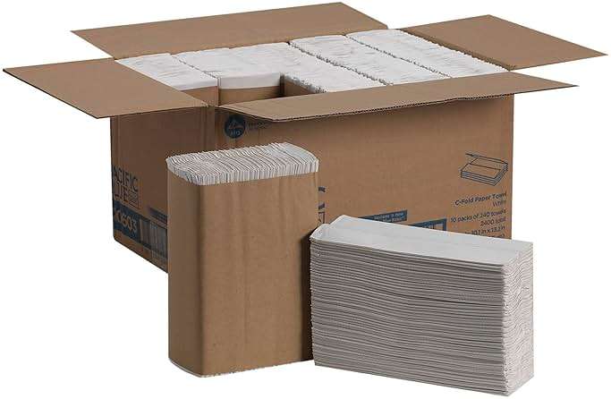 Pacific Blue Basic by Georgia-Pacific PRO C-Fold Paper Towels, White, 10.1” x 12.7” (LxW), 240 Towels Per Pack, 10 Packs Per Case, 20603 - Image 5