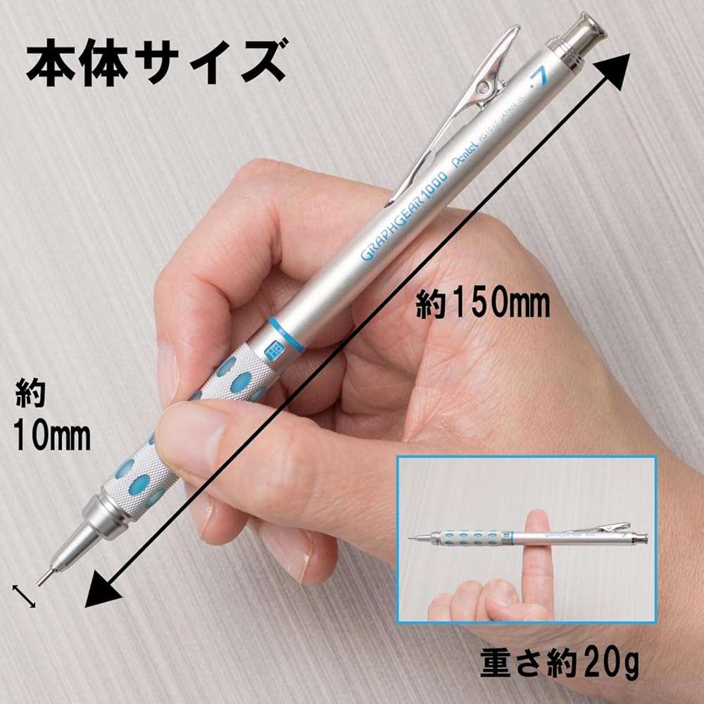 Pentel Graph Gear 1000 Mechanical Drafting Pencil 0.7mm Blue (PG1017) - Image 2