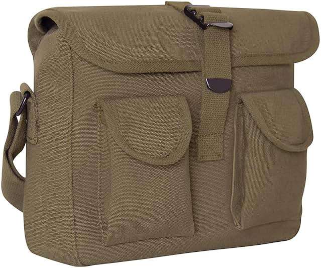 Rothco Canvas Shoulder Bag – Rugged Vintage Crossbody Storage Utility EDC Bag - Image 1