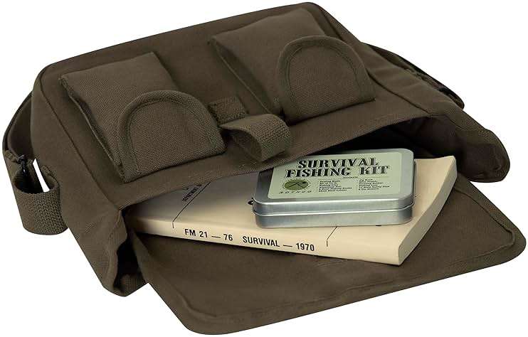 Rothco Canvas Shoulder Bag – Rugged Vintage Crossbody Storage Utility EDC Bag - Image 3