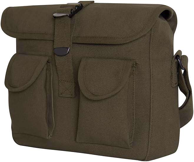 Rothco Canvas Shoulder Bag – Rugged Vintage Crossbody Storage Utility EDC Bag - Image 5